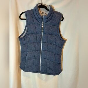Marc New York Navy Reversible Quilted Cotton Vest
